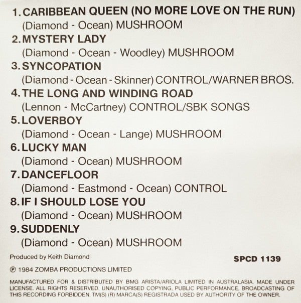 Billy Ocean : Suddenly (CD, Album)