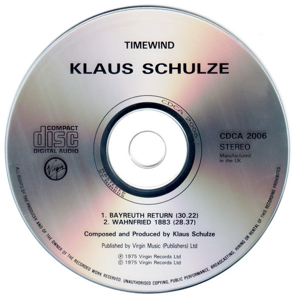 Klaus Schulze : Timewind (CD, Album, RE)