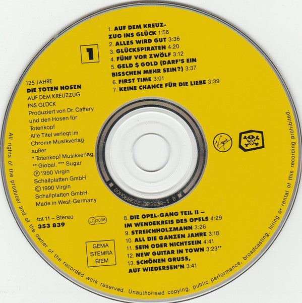 Die Toten Hosen : 125 Jahre Die Toten Hosen Auf Dem Kreuzzug Ins Glück (2xCD, Album)