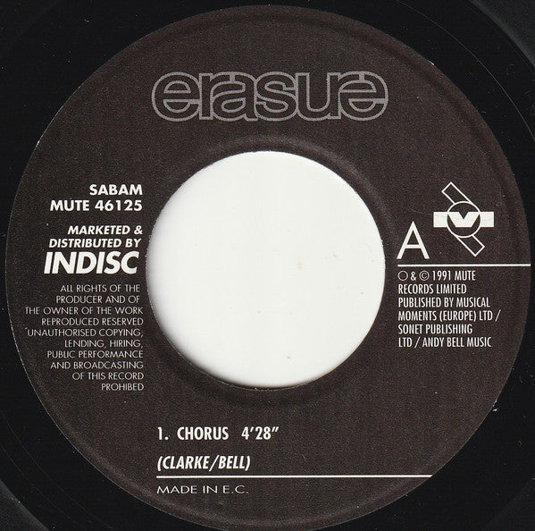Erasure : Chorus (7", Single)