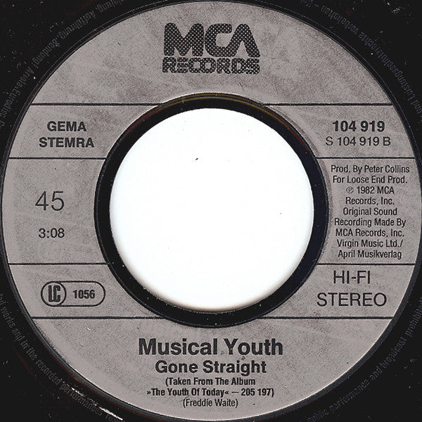 Musical Youth : Youth Of Today (7", Single)