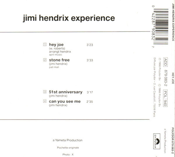 The Jimi Hendrix Experience : Hey Joe (CD, RE)