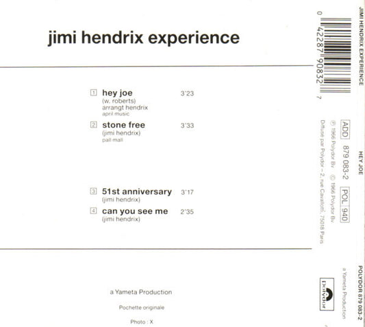 The Jimi Hendrix Experience : Hey Joe (CD, RE)