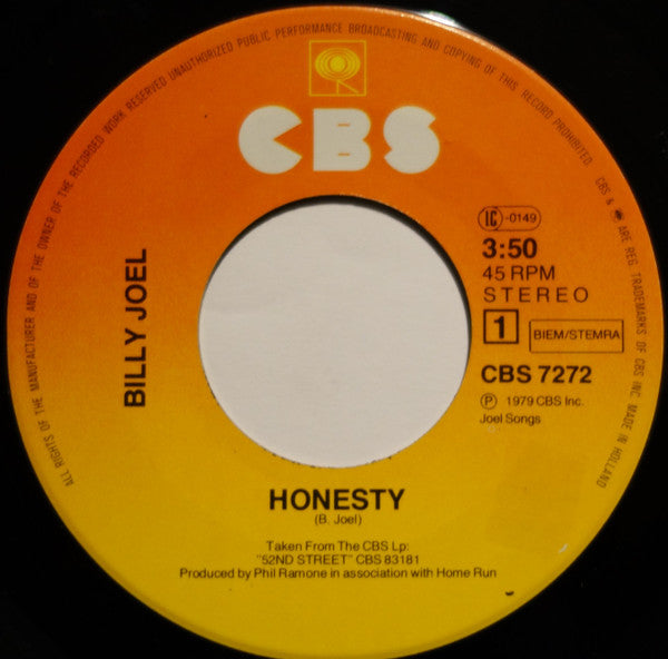 Billy Joel : Honesty (7")