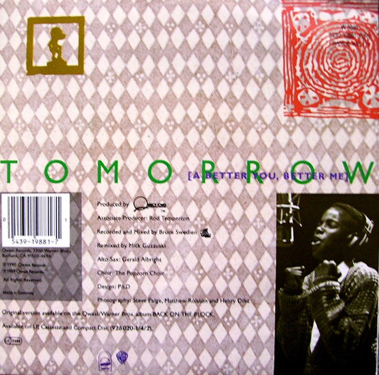 Quincy Jones : Tomorrow (A Better You, Better Me) (7")