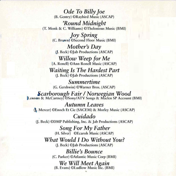 Joe Beck And Ali Ryerson : Alto (CD, Album)