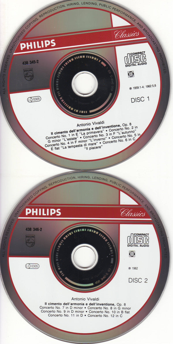 Antonio Vivaldi - I Musici : I Musici - 12 Concerti Op. 8 Including The Four Seasons (2xCD, RE, RM)
