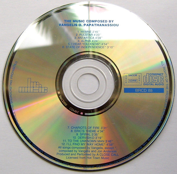 A Close Call : The Music Composed By Vangelis O. Papathanassiou (CD)