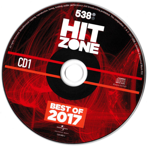 Various : 538 - Hitzone - Best Of 2017 (2xCD, Comp)