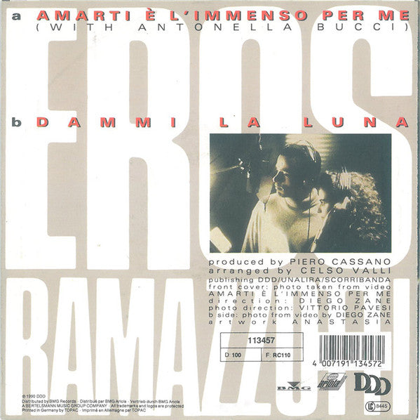 Eros Ramazzotti : Amarti È L'Immenso Per Me (7", Single)