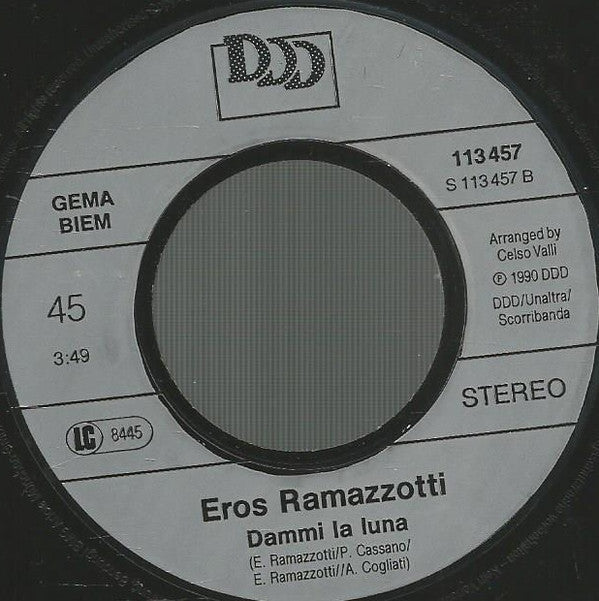 Eros Ramazzotti : Amarti È L'Immenso Per Me (7", Single)