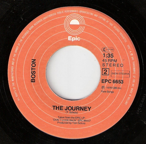 Boston : Don't Look Back (7", Single)