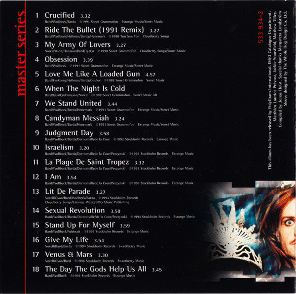 Army Of Lovers : Army Of Lovers (CD, Comp)