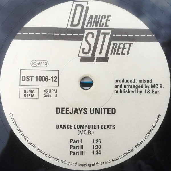 Deejays United : Dance Computer One (12", Maxi)