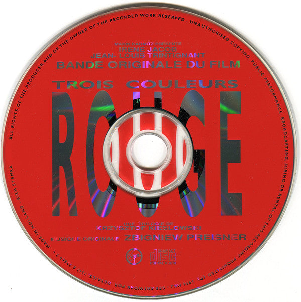 Zbigniew Preisner : Trois Couleurs: Rouge (Bande Originale Du Film) (CD, Album)