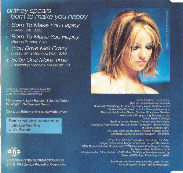 Britney Spears : Born To Make You Happy (CD, Single)