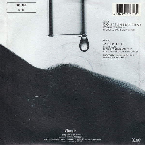 Paul Carrack : Don't Shed A Tear (7", Single, M/Print)