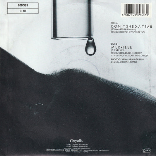 Paul Carrack : Don't Shed A Tear (7", Single, M/Print)