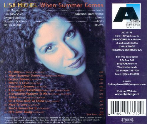 Lisa Michel With Sam Newsome / David Berkman / Ugonna Okegwo / Brian Blade : When Summer Comes (CD, Album)