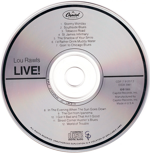 Lou Rawls : Live! (CD, Album)