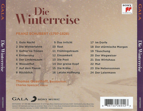 Thomas Quasthoff, Charles Spencer (2) : Die Winterreise (CD, RE)