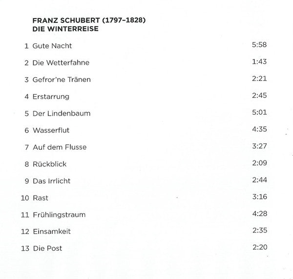 Thomas Quasthoff, Charles Spencer (2) : Die Winterreise (CD, RE)