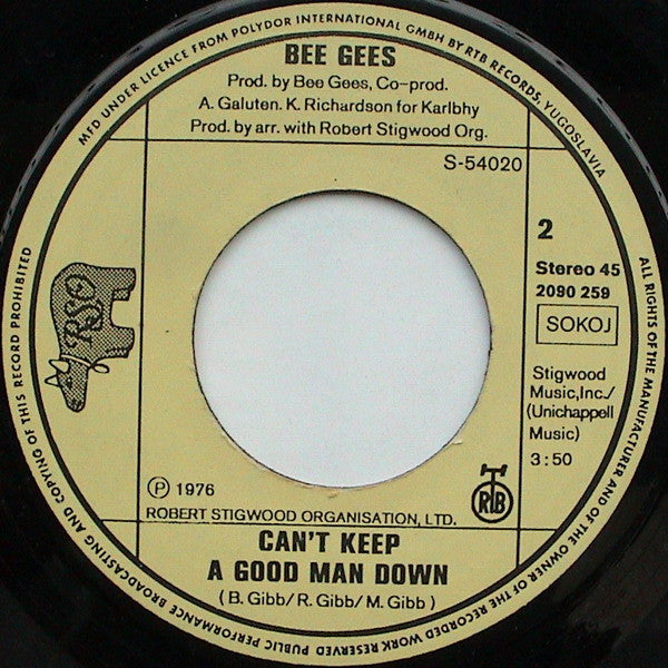 Bee Gees : How Deep Is Your Love / Can't Keep A Good Man Down (7", Single)