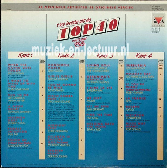 Various : Het Beste Uit De Top 40 Van 't Jaar '86 (2xLP, Comp)