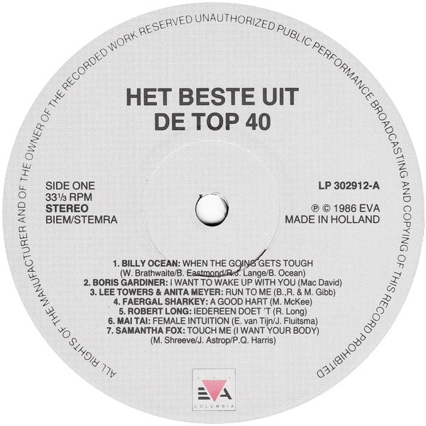 Various : Het Beste Uit De Top 40 Van 't Jaar '86 (2xLP, Comp)