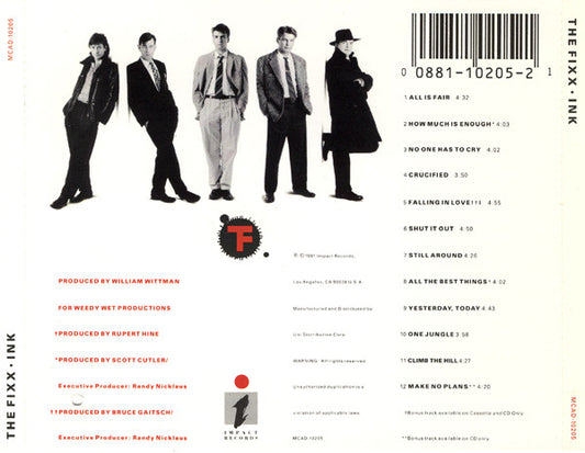 The Fixx : Ink. (CD, Album)