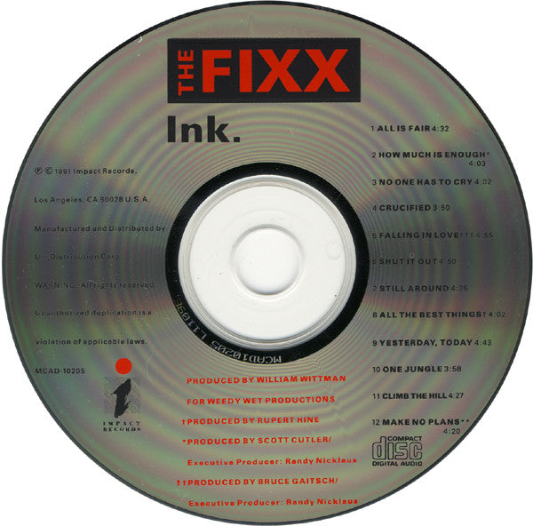 The Fixx : Ink. (CD, Album)