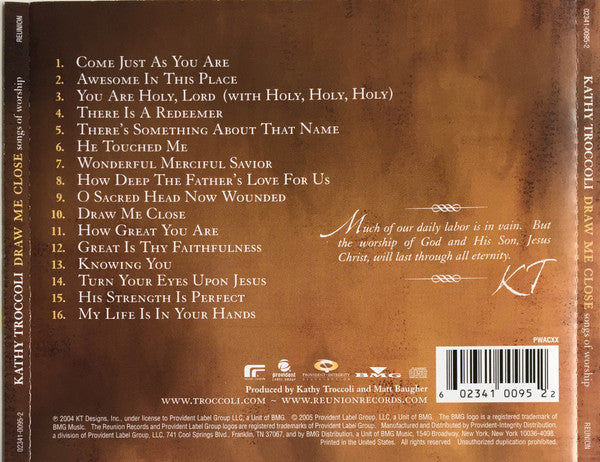 Kathy Troccoli : Draw Me Close (Songs Of Worship) (CD, Album)