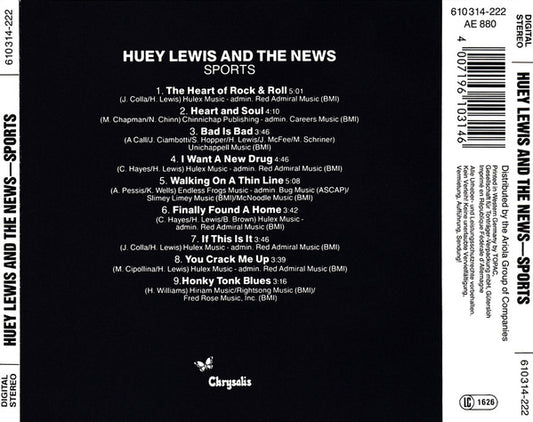 Huey Lewis & The News : Sports (CD, Album, RE)