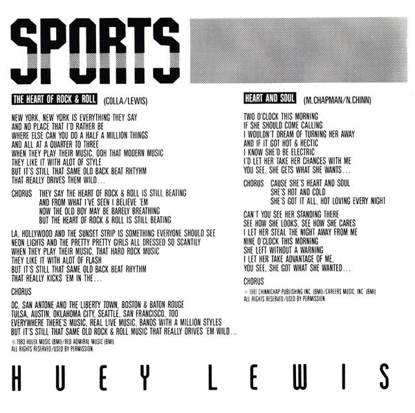 Huey Lewis & The News : Sports (CD, Album, RE)