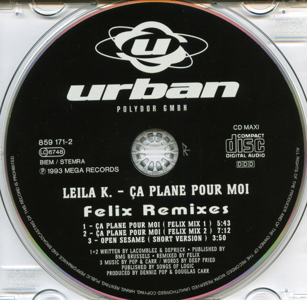 Leila K : Ça Plane Pour Moi (Felix Remixes) (CD, Maxi)
