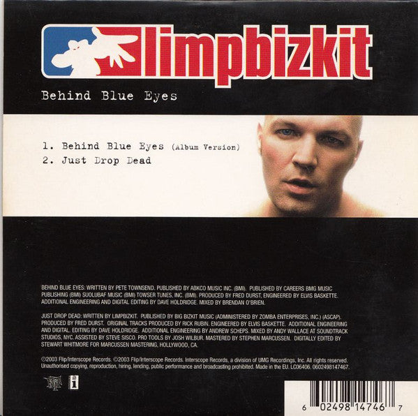 Limp Bizkit : Behind Blue Eyes (CD, Single, RE, Car)