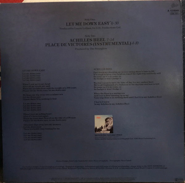 The Stranglers : Let Me Down Easy (12", Maxi)