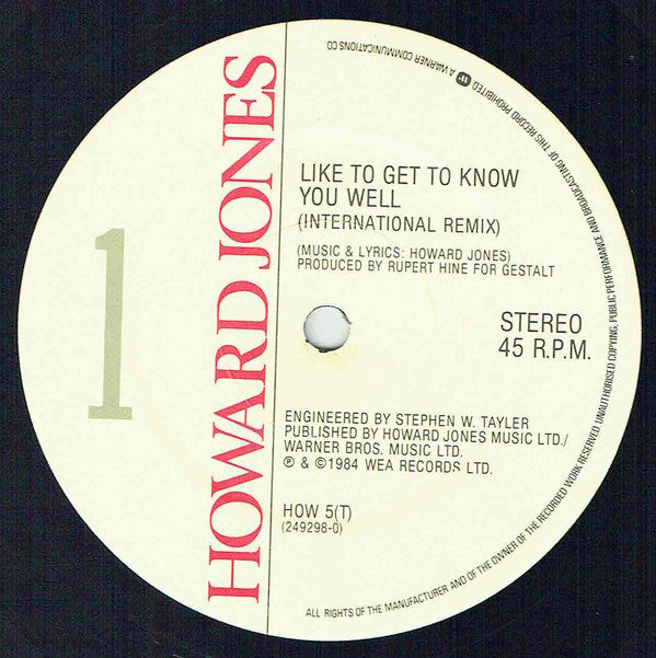 Howard Jones : Like To Get To Know You Well (12", Single, Dam)