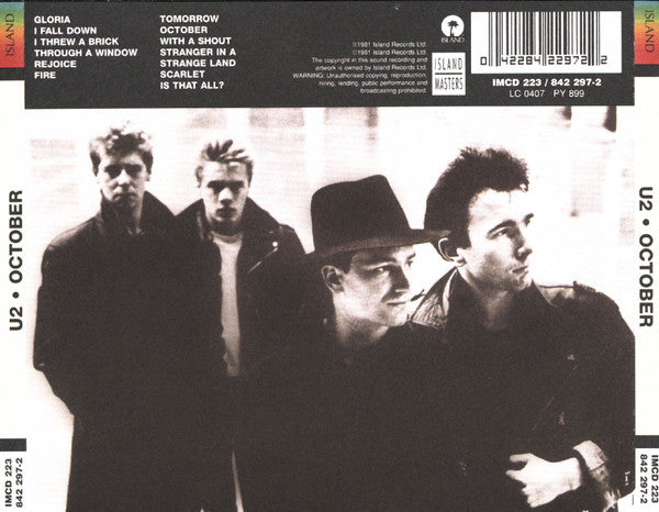 U2 : October (CD, Album, RE)