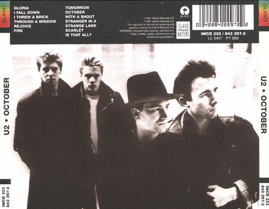 U2 : October (CD, Album, RE)