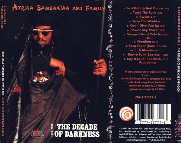 Afrika Bambaataa & Family : The Decade Of Darkness 1990-2000 (CD, Album)