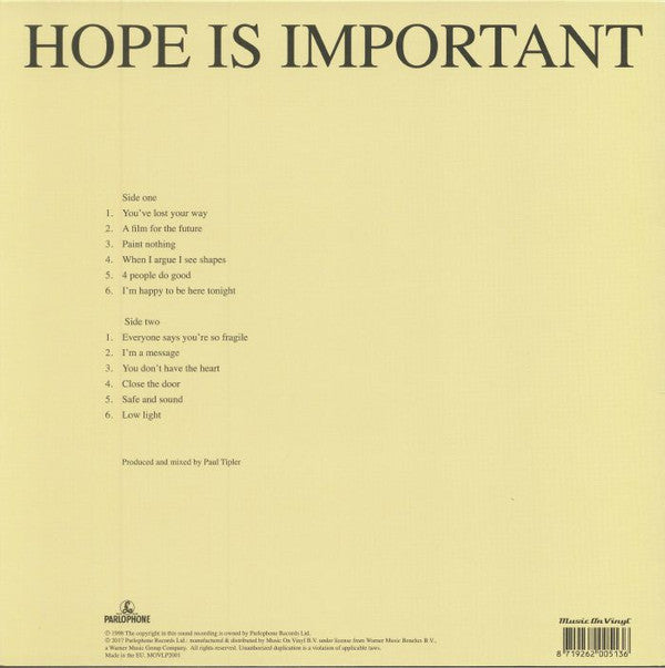 Idlewild : Hope Is Important (LP, Album, RE)