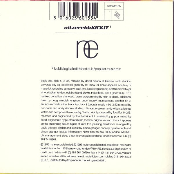 Nitzer Ebb : Kick It¹ (CD, Single, Ltd, Car)