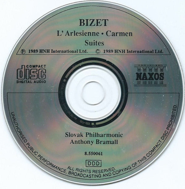 Georges Bizet, Slovak Philharmonic Orchestra, Anthony Bramall : L'Arlésienne · Carmen (Suites Nos. 1 & 2) (CD, Album)