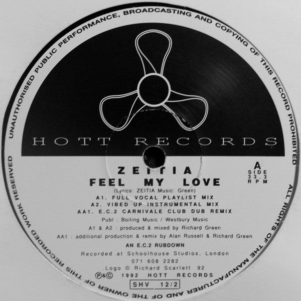 Zeeteah Massiah : Feel My Love (12")