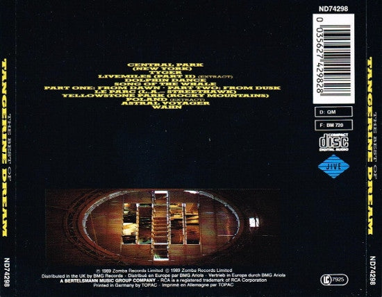 Tangerine Dream : The Best Of Tangerine Dream (CD, Comp, PDO)