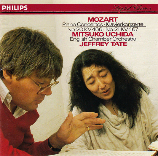 Wolfgang Amadeus Mozart, Mitsuko Uchida, English Chamber Orchestra, Jeffrey Tate : Piano Concertos = Klavierkonzerte No. 20 KV 466 · No. 21 KV 467 (CD, Album, RE, PDO)