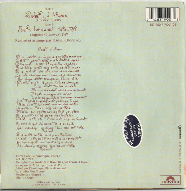 Niagara (2) : Soleil D'hiver (7", Single)