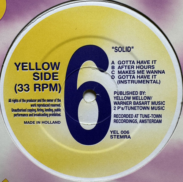Solid (3) : Gotta Have It (12", Yel)