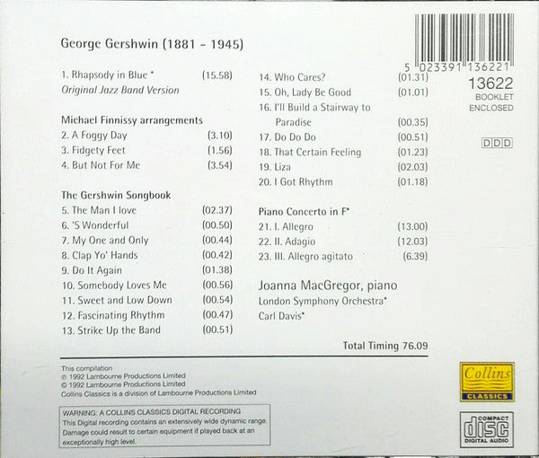Joanna MacGregor : The Music Of George Gershwin (CD, Album, Comp)